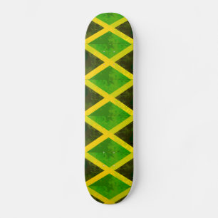 Jamaican flag design skateboard