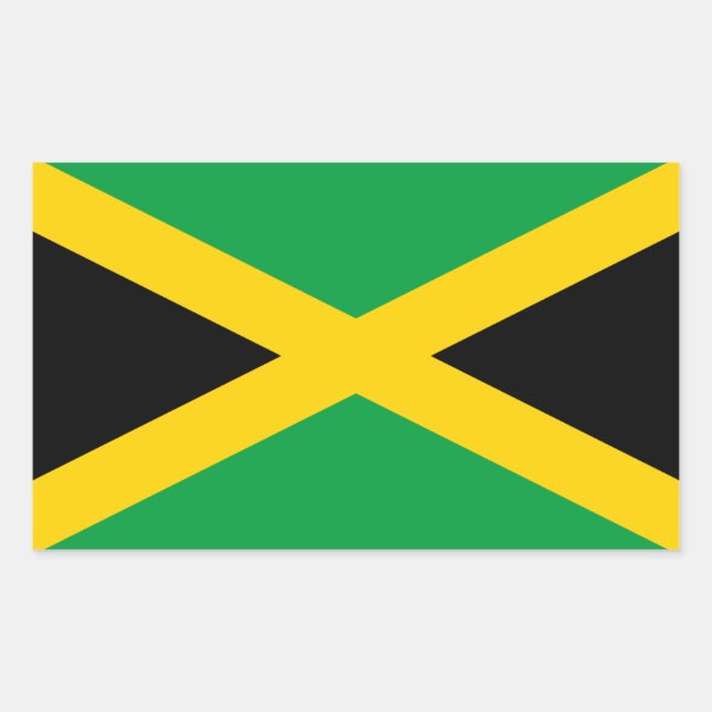 Jamaican Flag, Flag of Jamaica Rectangular Sticker (Front)