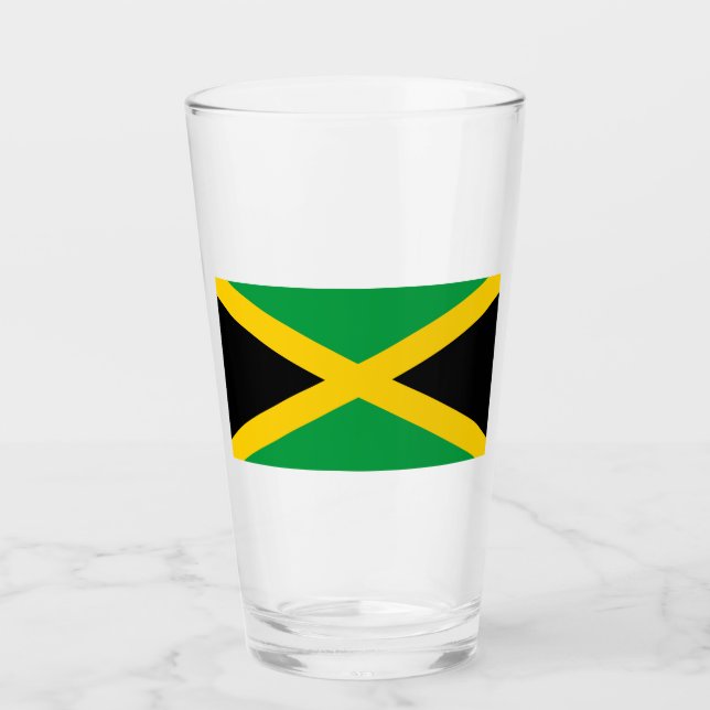 Jamaican Flag Glass (Front)
