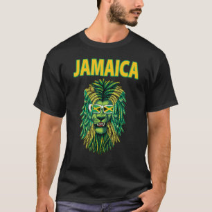 Jamaican Flag Idea For Men With Rastafari Lion Dre T-Shirt