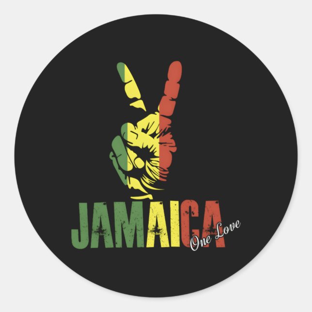Jamaican Flag Jamaica It`S In My Dna Classic Round Sticker (Front)
