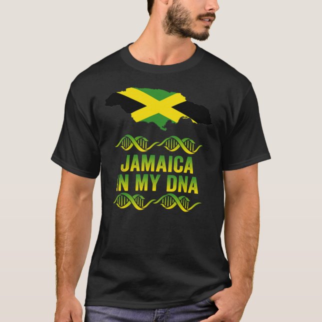 Jamaican Flag Jamaica It`s In My DNA Men Women T-Shirt (Front)