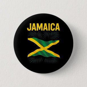 Jamaican Flag Jamaica Souvenir Travel Vacation 6 Cm Round Badge