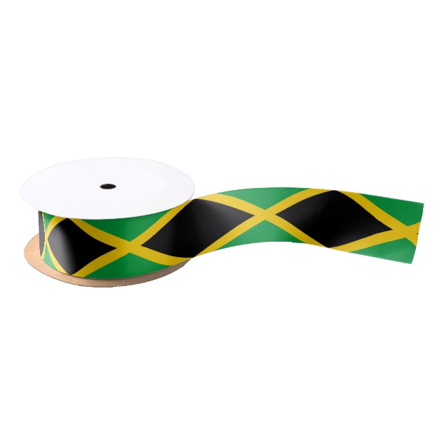 Jamaican Flag & Jamaica travel, holiday/sports Satin Ribbon (Spool)