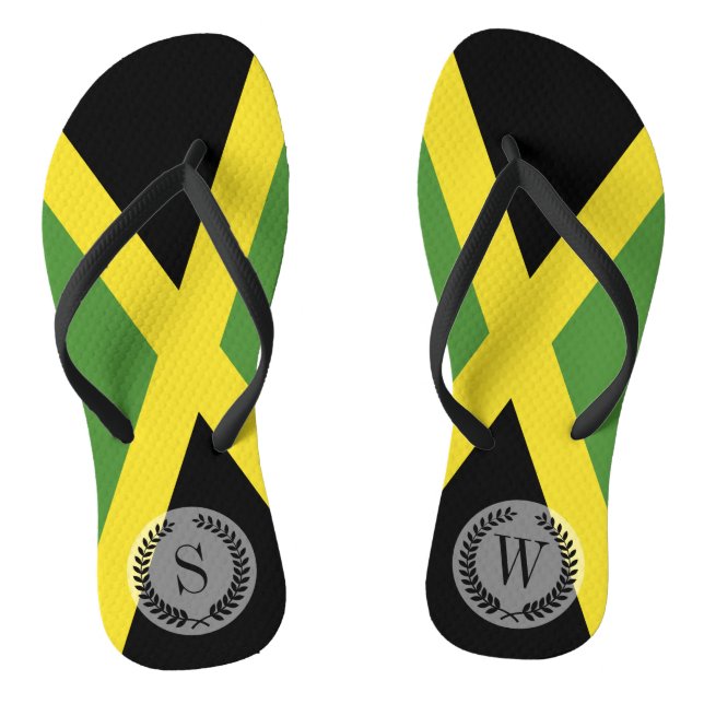 Jamaican Flag Jandals (Footbed)