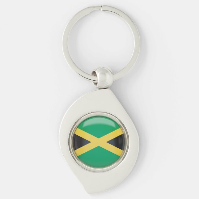 Jamaican Flag  Key Ring (Front)