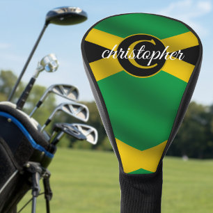 Jamaican Flag Name Monogram Golf Head Cover