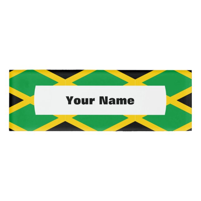 Jamaican flag name tag (Front)