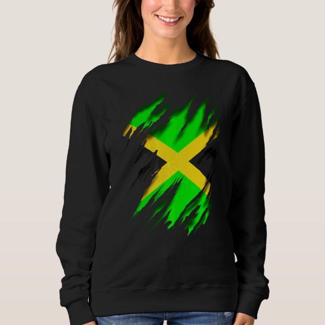 Jamaican Flag Of Jamaica Sweatshirt (Front)