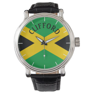 Jamaican Flag Personalised Name Watch
