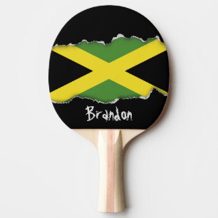 Jamaican Flag Ping Pong Paddle