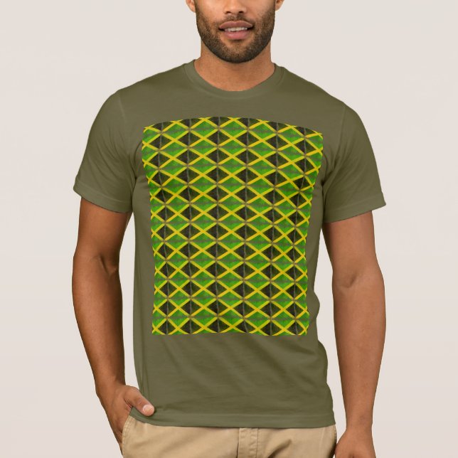 Jamaican Flag Reggae Roots T-Shirt (Front)
