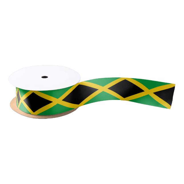 Jamaican flag ribbon satin ribbon (Spool)