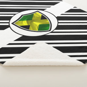 Jamaican flag sherpa blanket