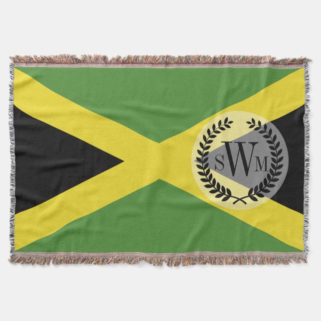 Jamaican Flag Throw Blanket (Front)