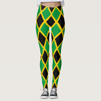 Jamaican Flag tiled Leggings