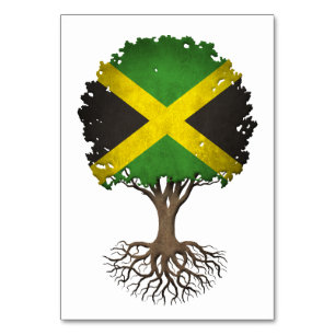 Jamaican Flag Tree of Life Customisable Table Number