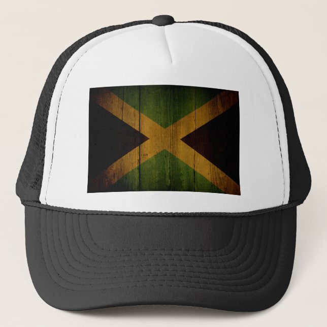 Jamaican flag. trucker hat (Front)