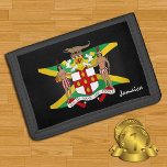 Jamaican flag wallets, emblem, Jamaica fashion Trifold Wallet<br><div class="desc">Wallets: Jamaica Coat of Arms & patriotic Jamaican Flag fashion - love my country,  travel,  holiday gifts,  national patriots / sports fans</div>