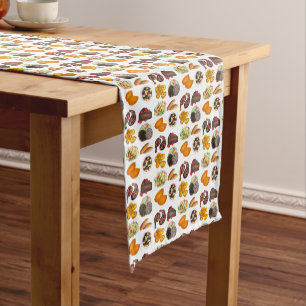 Jamaican Foods Caribbean Island Cuisine Print Short Table Runner