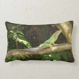 Jamaican Green Lizard Lumbar Cushion