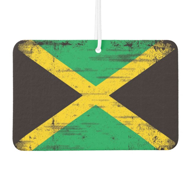 Jamaican Grunge Flag Car Air Freshener (Front)