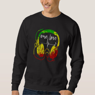 Jamaican Headphones Rasta Reggae Music Sweatshirt