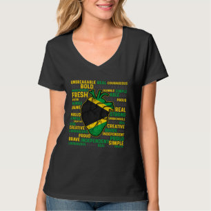 Jamaican Heart Proud Jamaica Flag Heritage Strong  T-Shirt