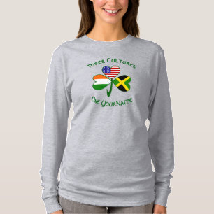 Jamaican Irish American Shamrock Flag Personalised T-Shirt