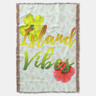 Jamaican Island Vibes Throw Blanket