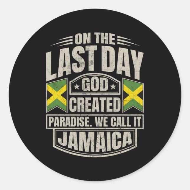 Jamaican Jamaica Classic Round Sticker (Front)