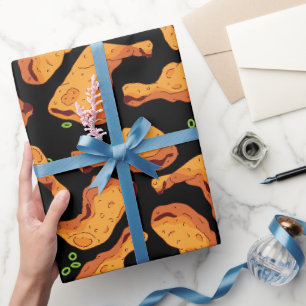 Jamaican Jerk Chicken Pattern Wrapping Paper