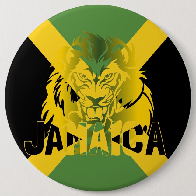 Jamaican Lion Button (Front)