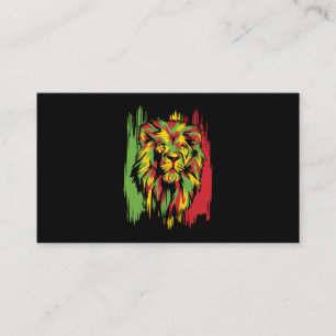 Jamaican Lion Rasta African Reggae Business Card