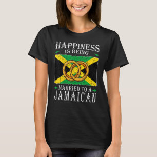 Jamaican Marriage Jamaica Married Heritage Flag Cu T-Shirt