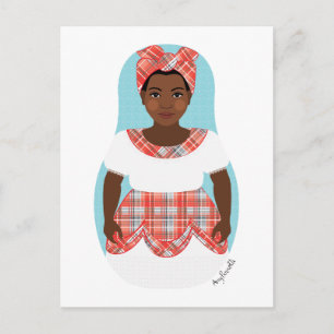 Jamaican Matryoshka Postcard
