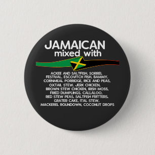 Jamaican Mixed With Jamaica Proud  6 Cm Round Badge