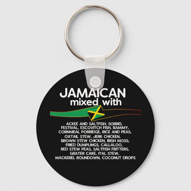 Jamaican Mixed With Jamaica Proud  Key Ring (Front)