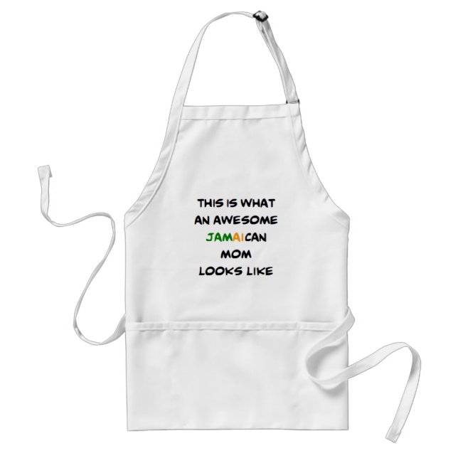 jamaican mom, awesome standard apron (Front)