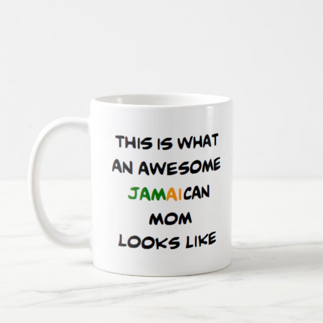 jamaican mum, awesome coffee mug (Left)