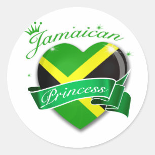 Jamaican Princess Classic Round Sticker
