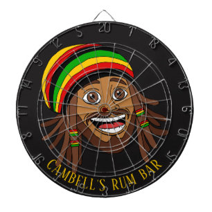 Jamaican Rasta Man Caribbean Sports Bar Dartboard