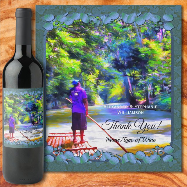 Jamaican River Thank You J001 Wine Label (Creator Uploaded)