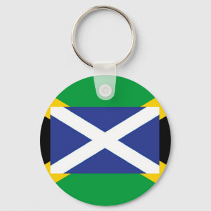 Jamaican Scottish Flag - Jamaica - Scotland Key Ring