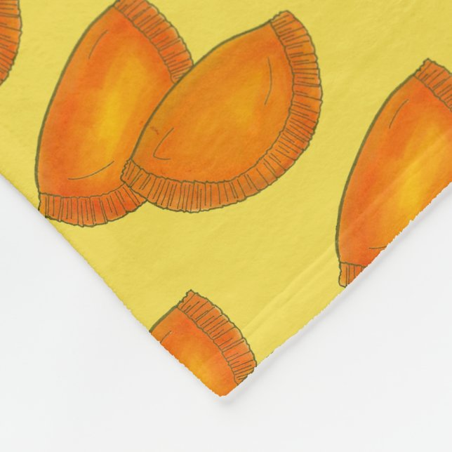 Jamaican Spicy Beef Patty Patties Jamaica Pastry Fleece Blanket (Corner)