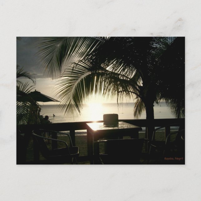 Jamaican Sunset in Negril Postcard (Front)