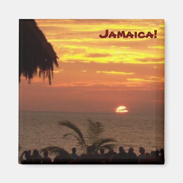 Jamaican Sunset Magnet - Customised (Front)