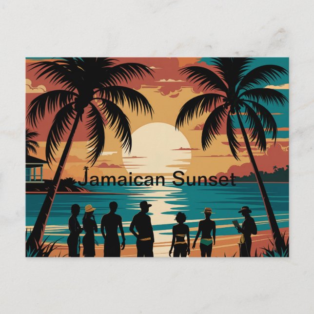 Jamaican Sunset Postcard (Front)