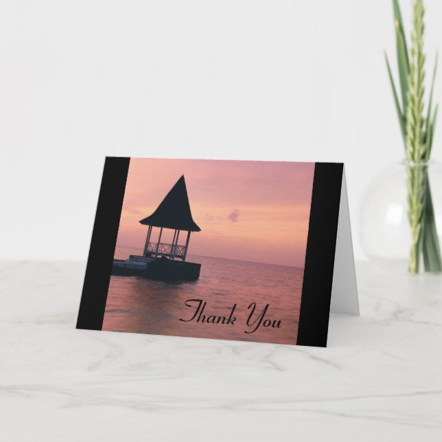 Jamaican Sunset Thank You Card (Front)