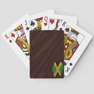 Jamaican touch fingerprint flag playing cards